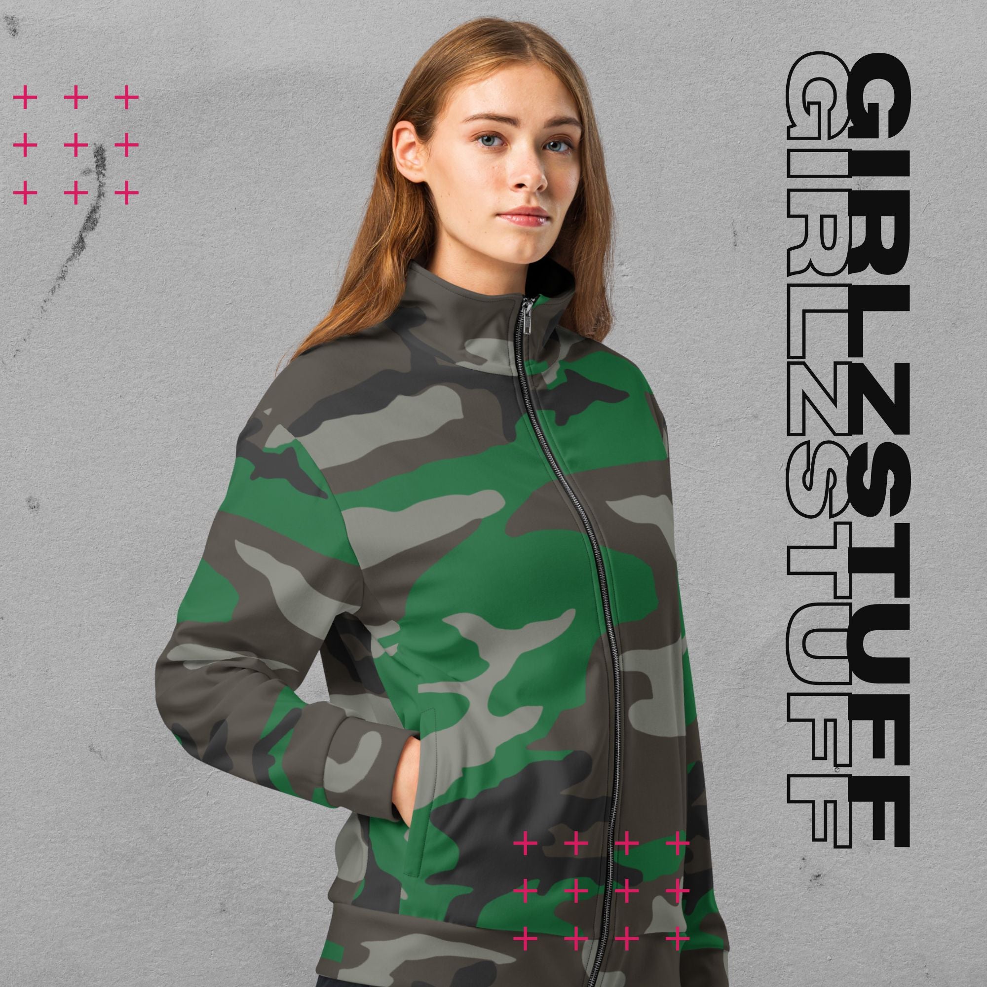 Camo Green Zipper – Dein Go-To Layer für Bewegung & Girlzpower