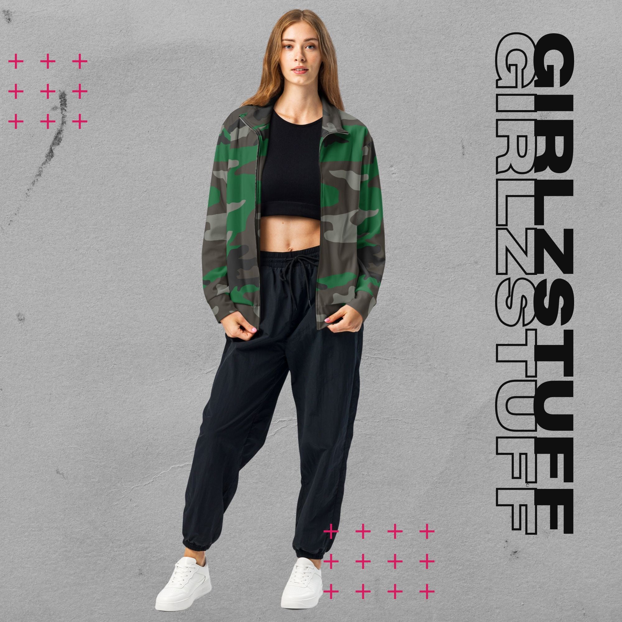 Camo Green Zipper – Dein Go-To Layer für Bewegung & Girlzpower