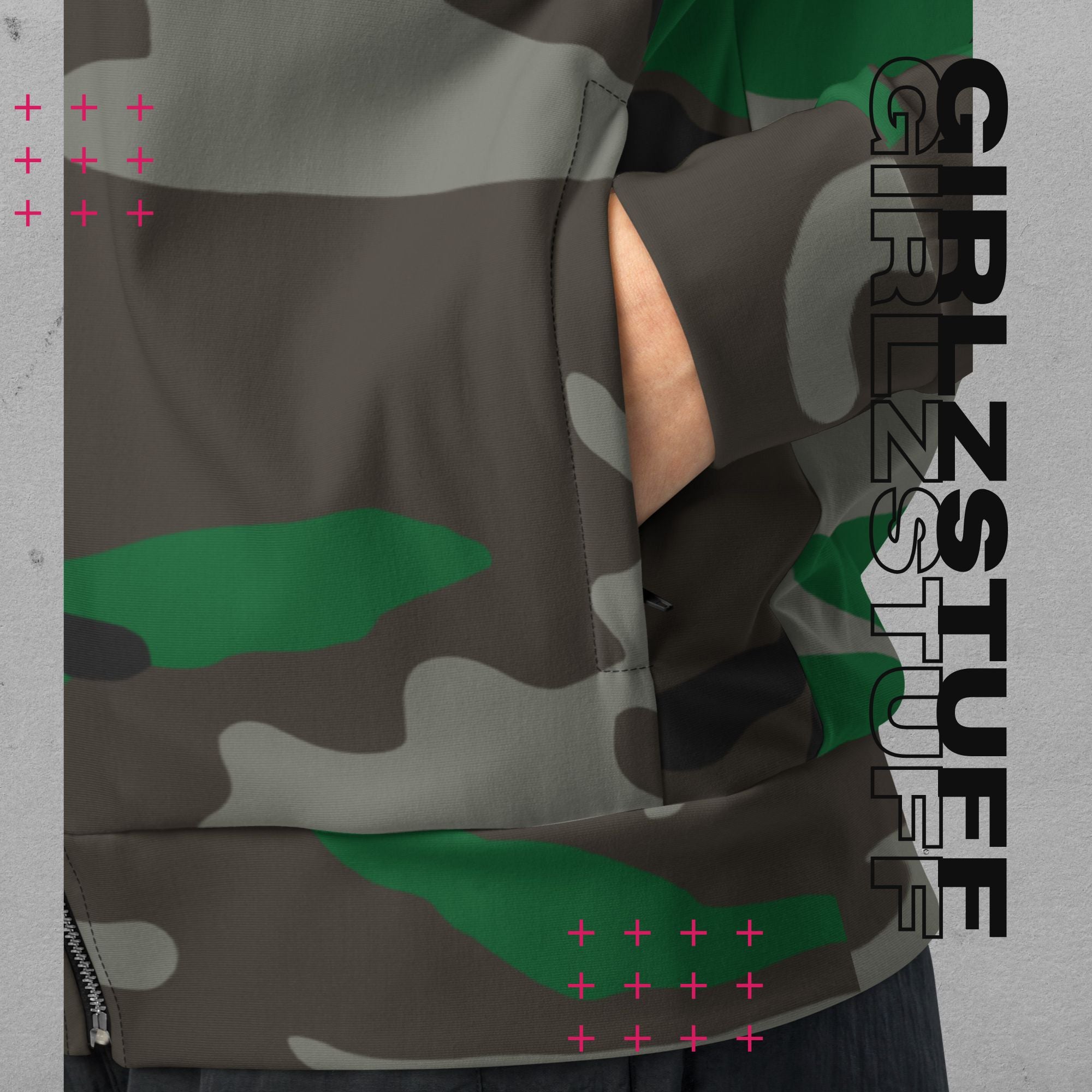 Camo Green Zipper – Dein Go-To Layer für Bewegung & Girlzpower
