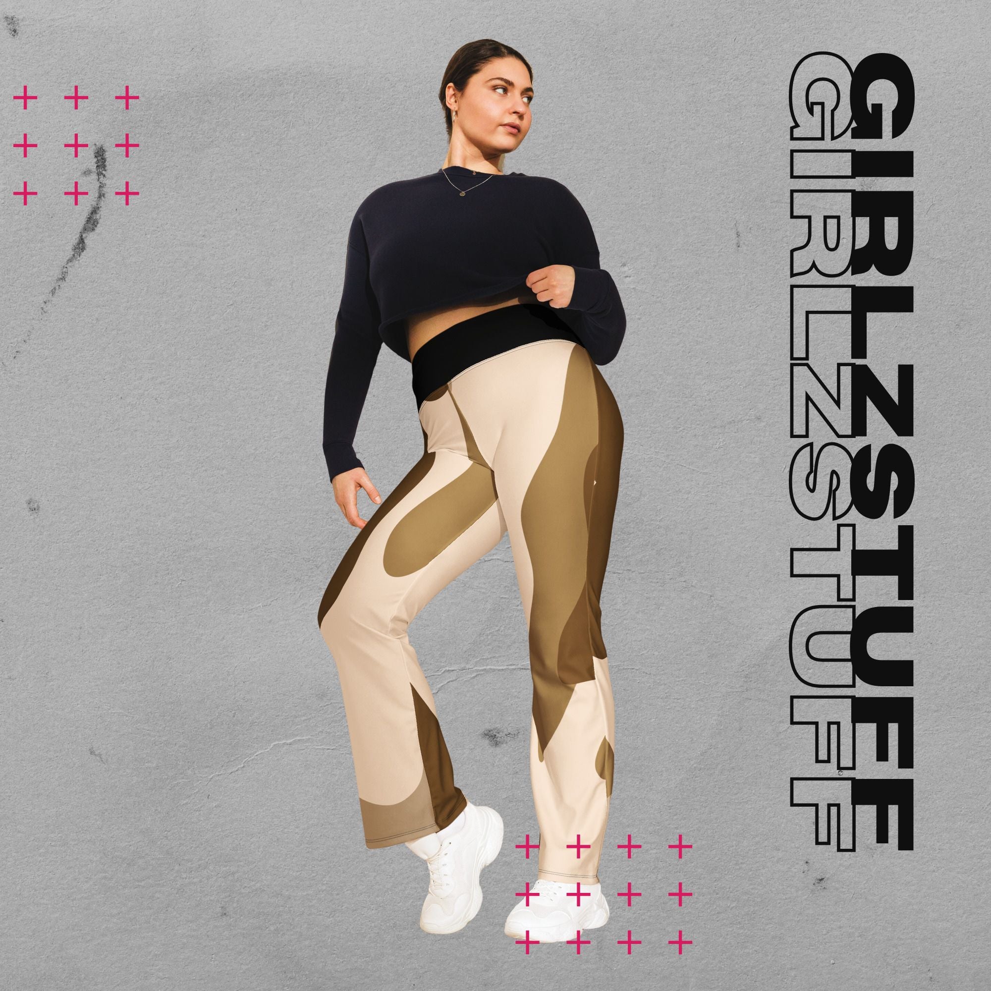Camo Sand Flare Leggings – Figurbetont, bold & made to move - Leggings mit Schlag
