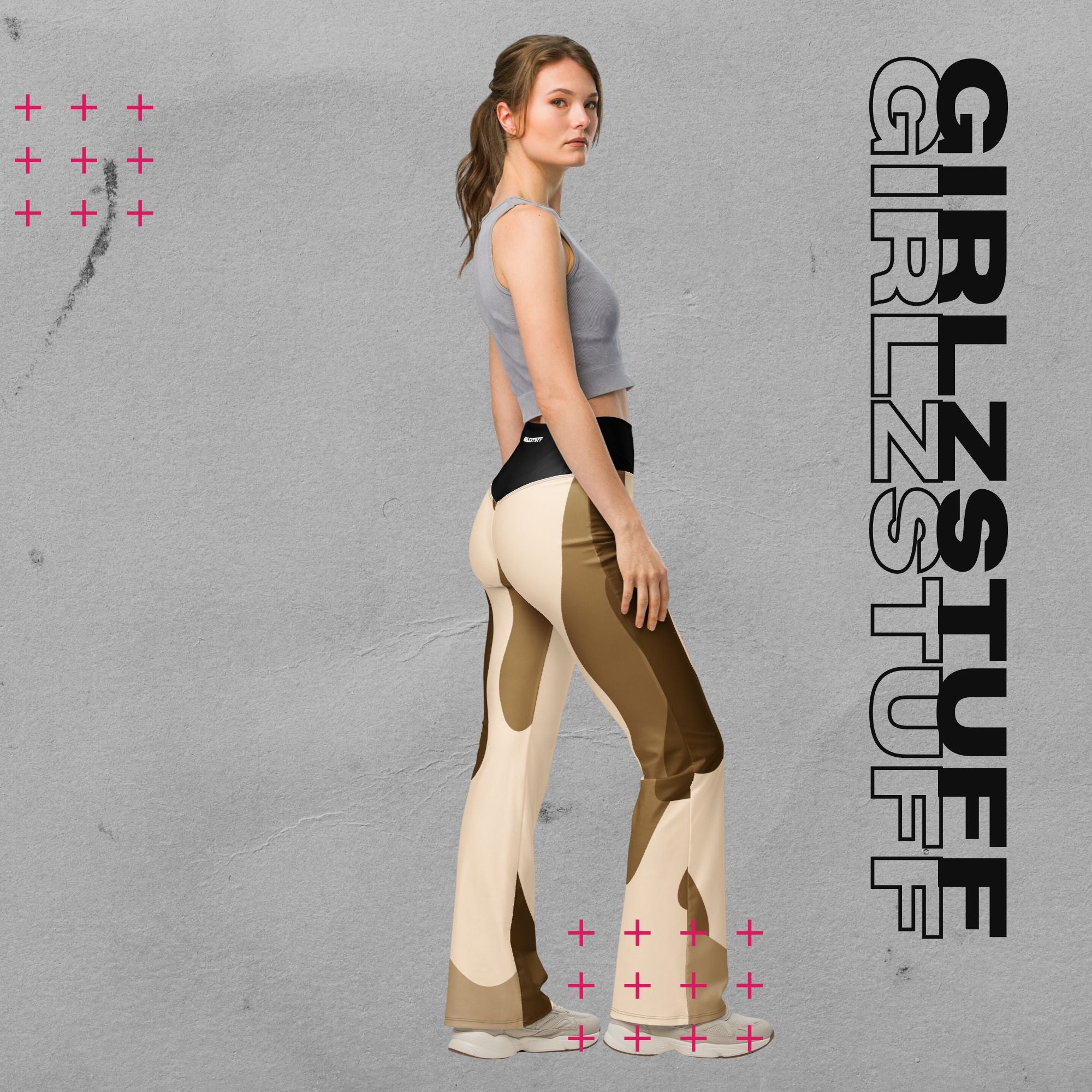 Camo Sand Flare Leggings – Figurbetont, bold & made to move - Leggings mit Schlag