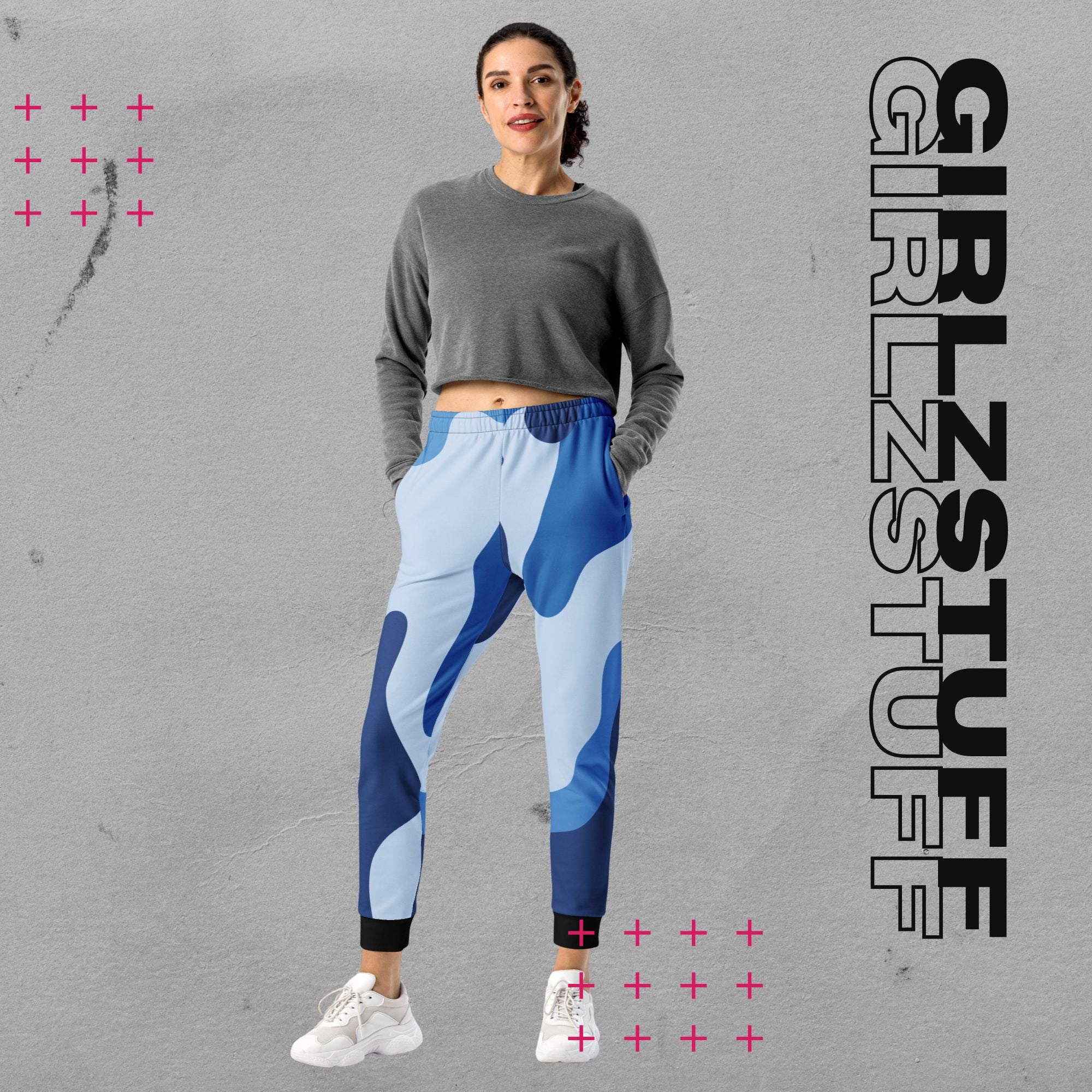 Camo Blue Jogginghose – Cozy trifft Statement-Style