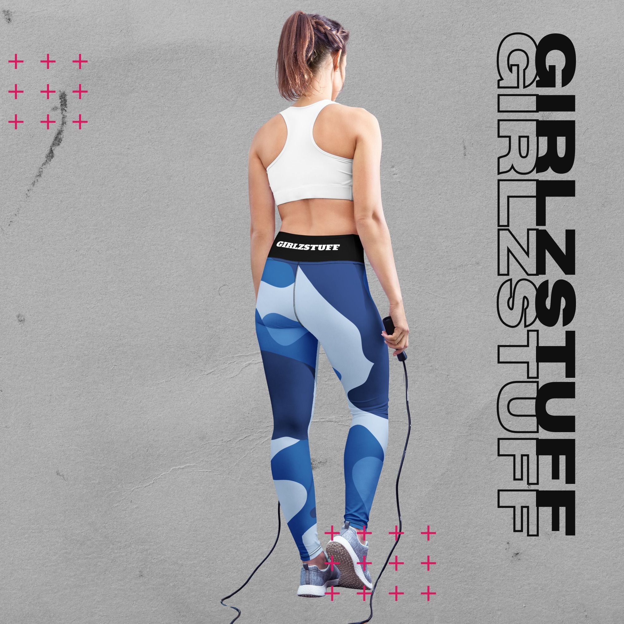Camo Blue Leggings in Tarn-Blau – Deine zweite Haut für Training & Alltag