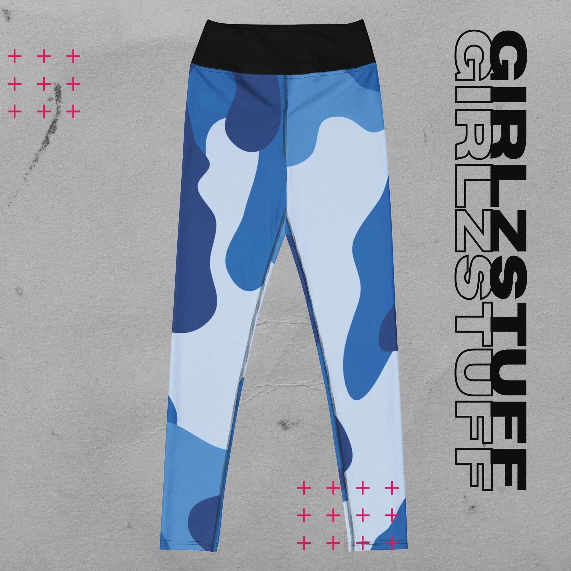 Camo Blue Leggings in Tarn-Blau – Deine zweite Haut für Training & Alltag
