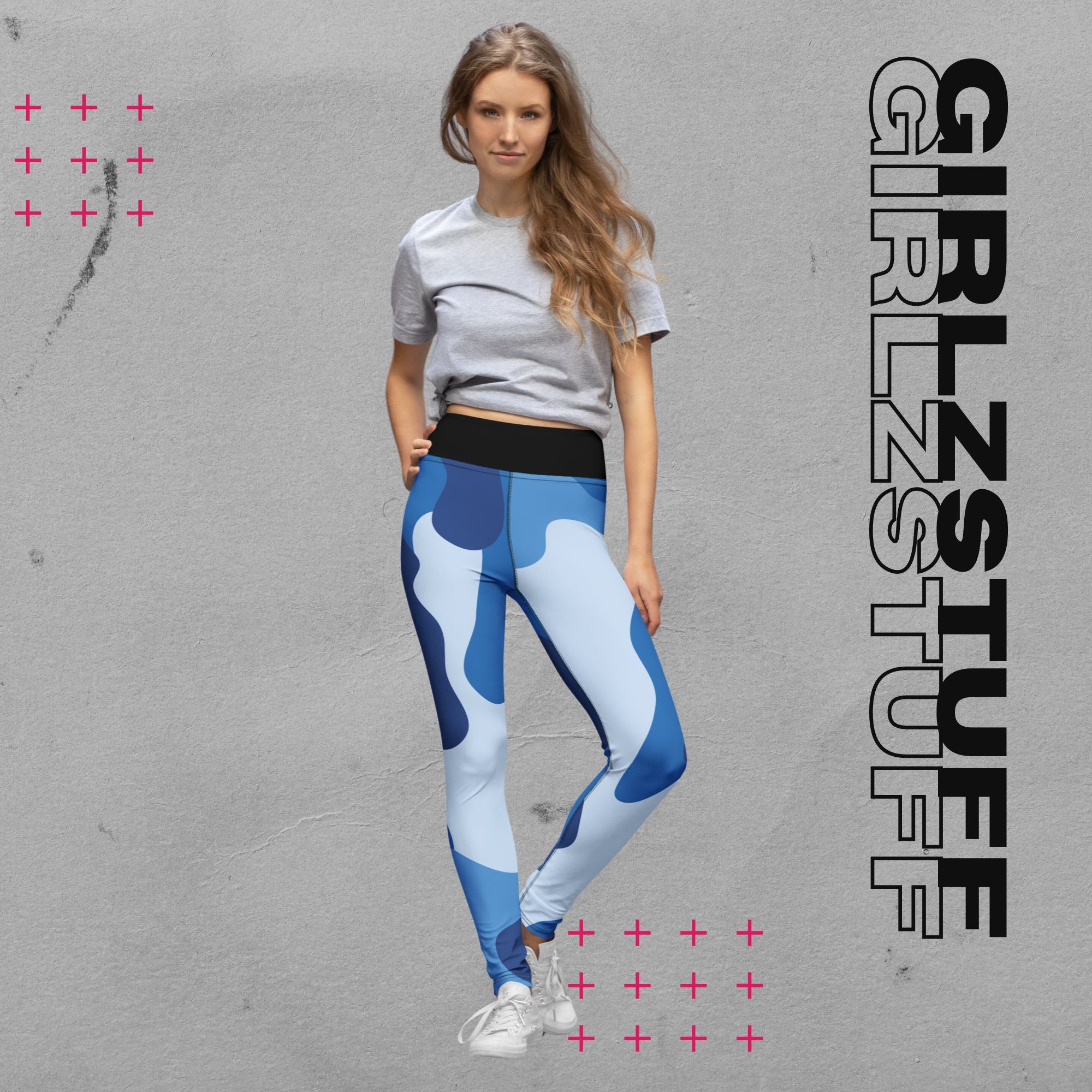 Camo Blue Leggings in Tarn-Blau – Deine zweite Haut für Training & Alltag