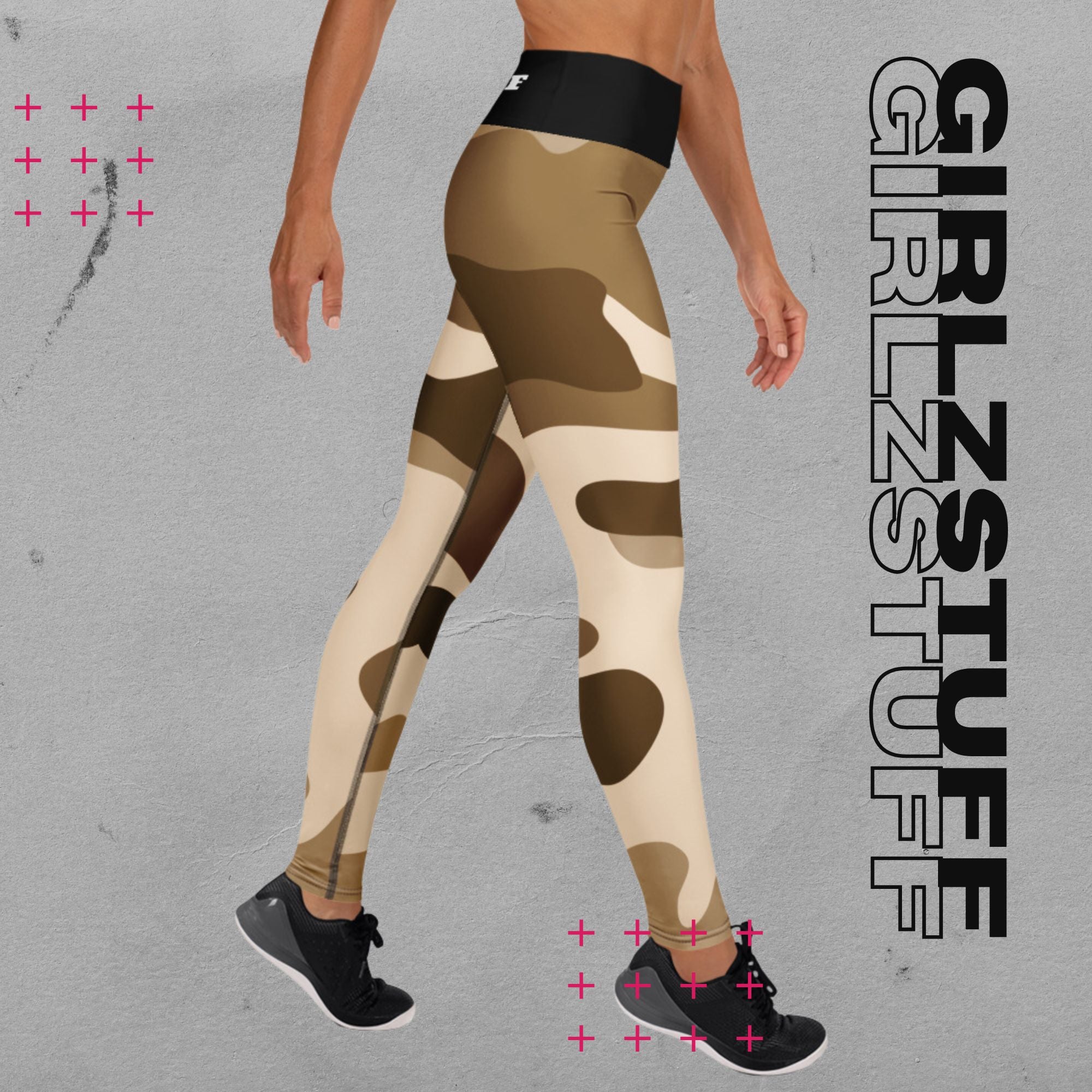Camo Sand Leggings in Tarn-Sand – Deine zweite Haut für Training & Alltag