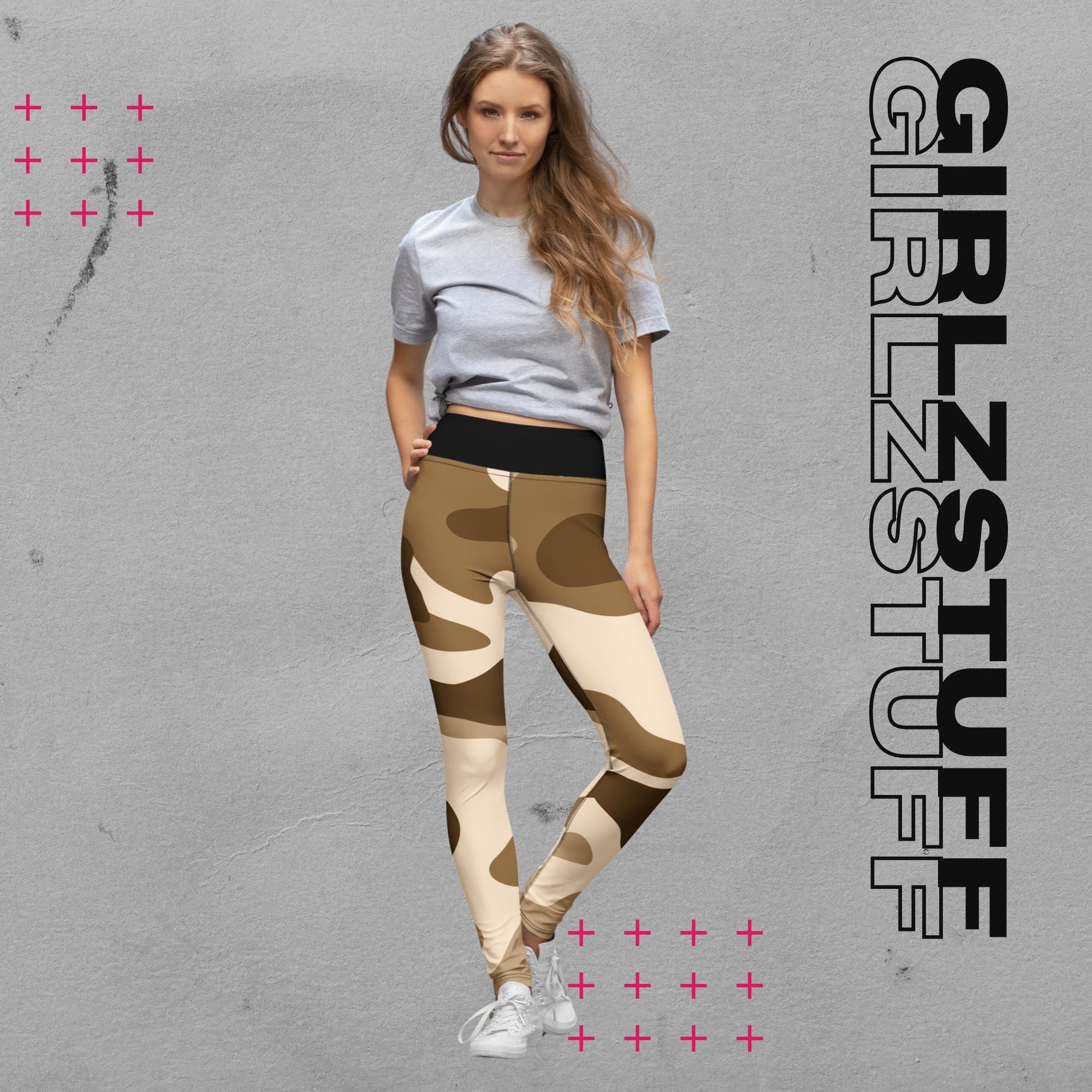 Camo Leggings in Tarn-Sand – Deine zweite Haut für Training & Alltag