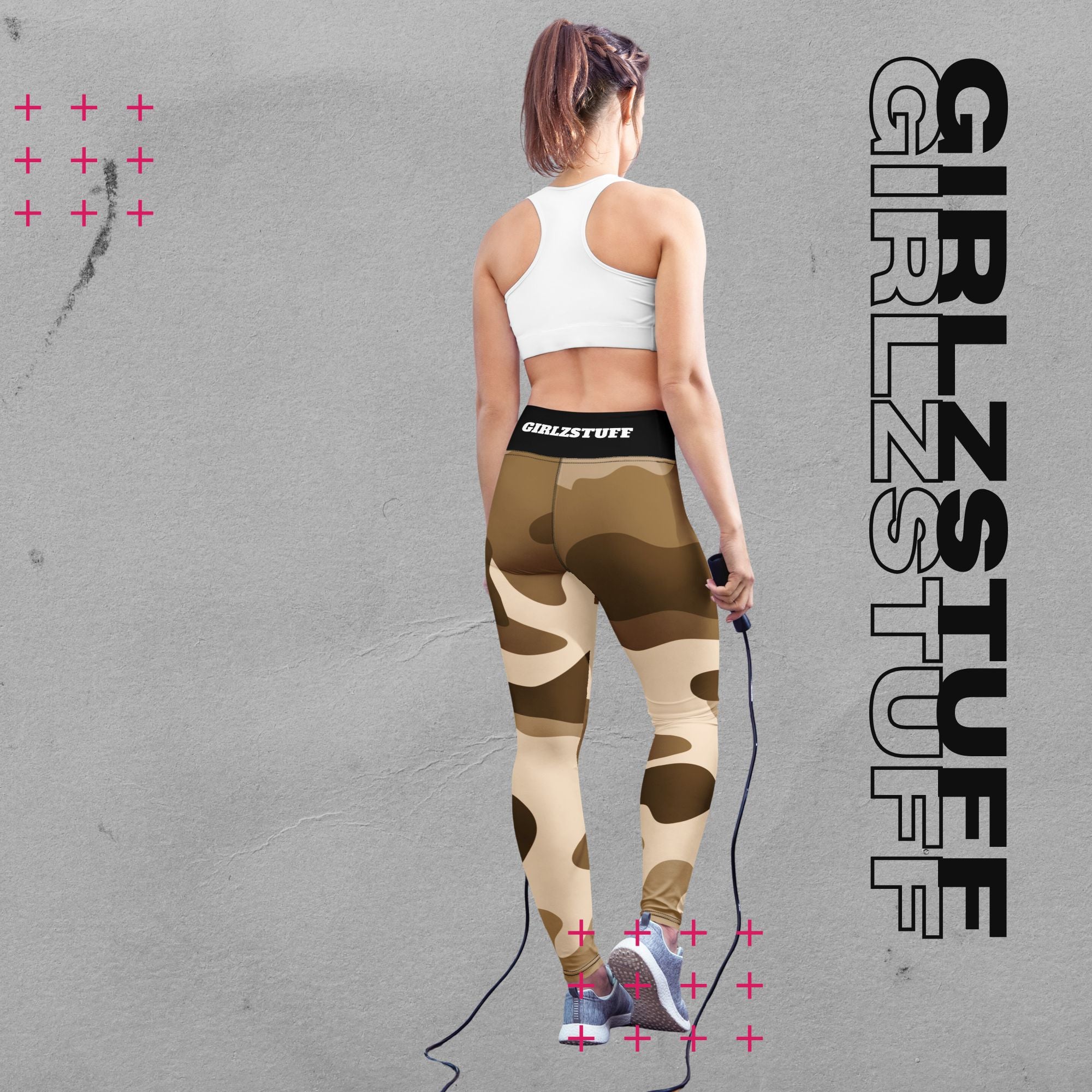 Camo Leggings in Tarn-Sand – Deine zweite Haut für Training & Alltag