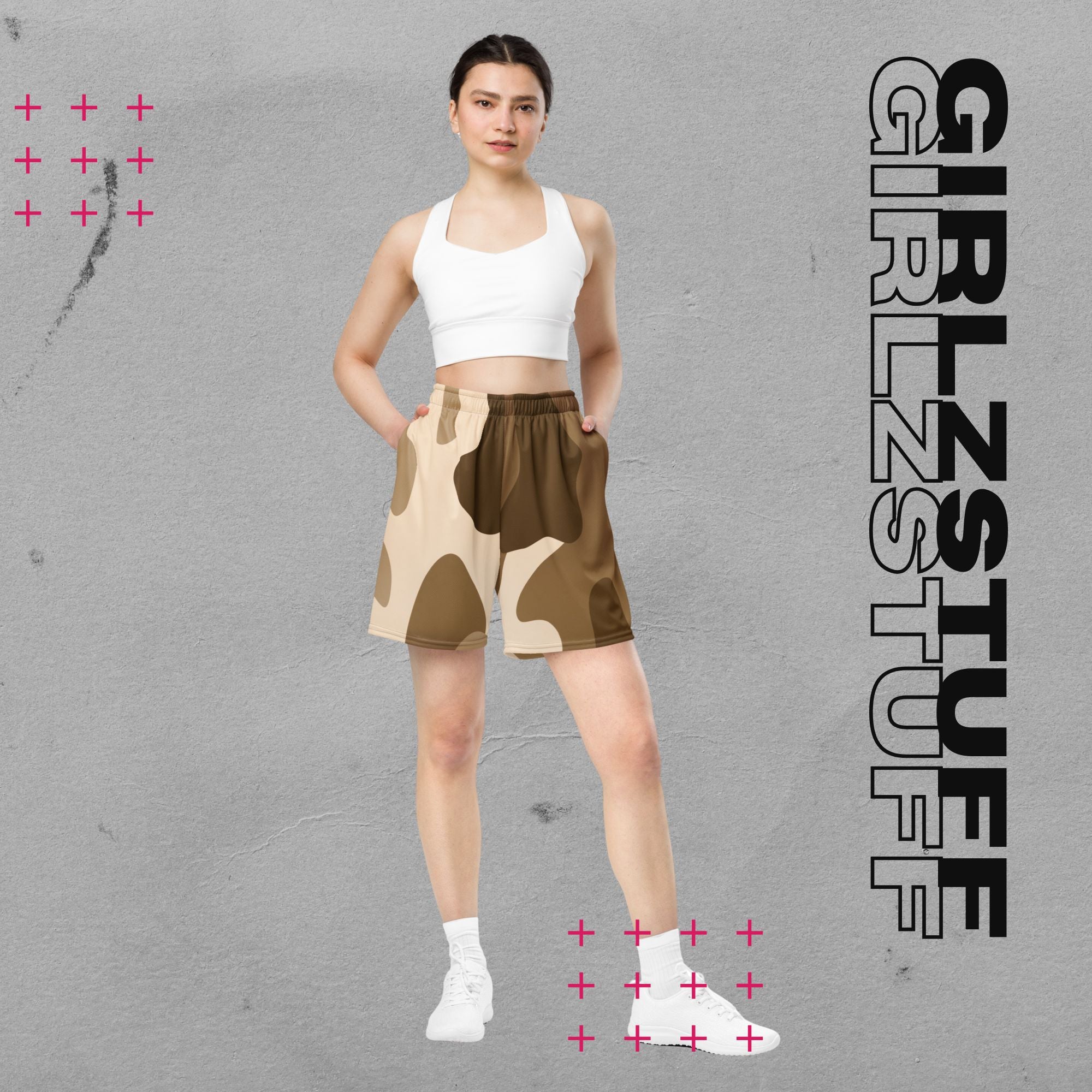 Camo Sand Mesh Shorts – Für Girlz, die in Bewegung bleiben