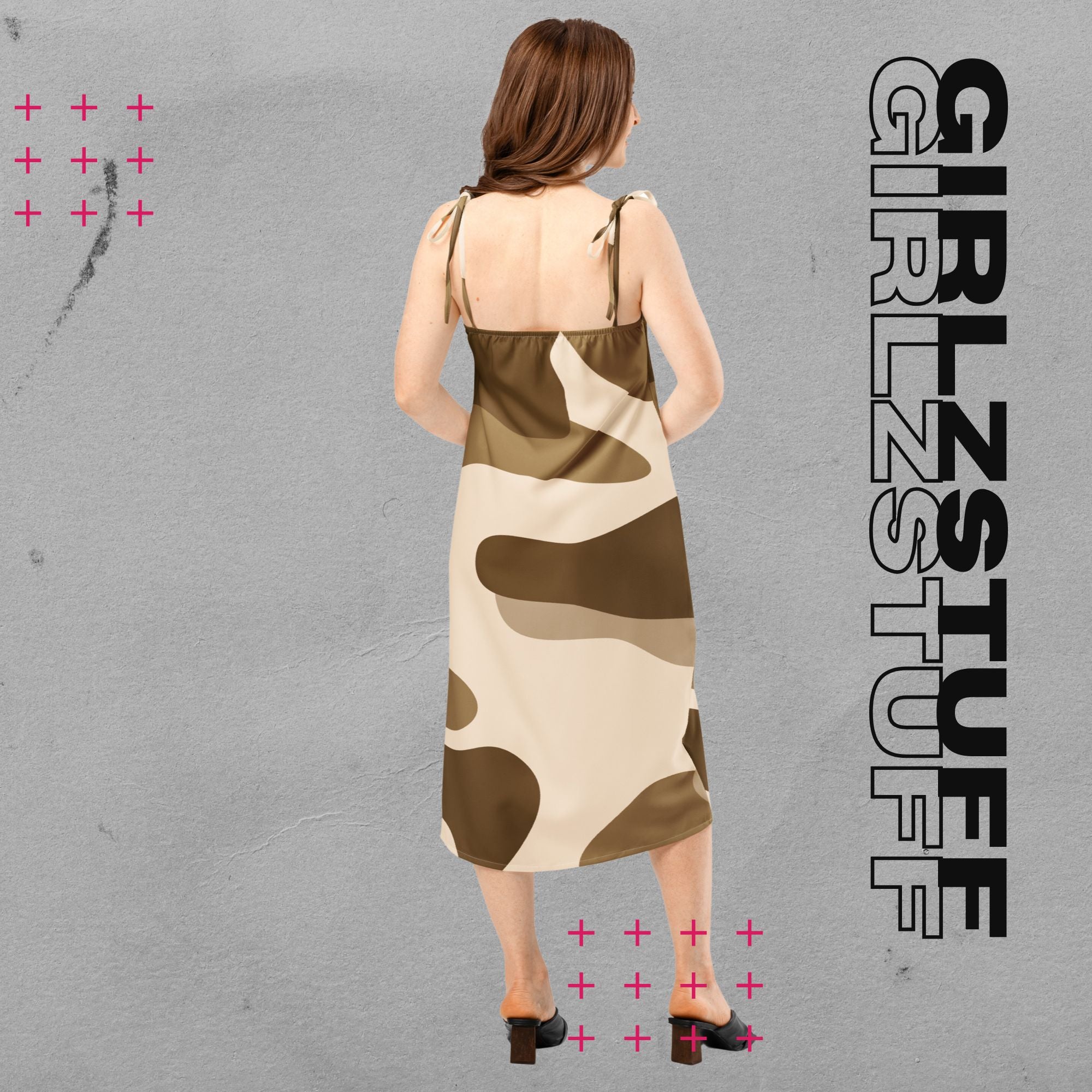 Tarn Sand Camouflage Midikleid für Girlzpower 🌿✨ Dein Sommer-Look