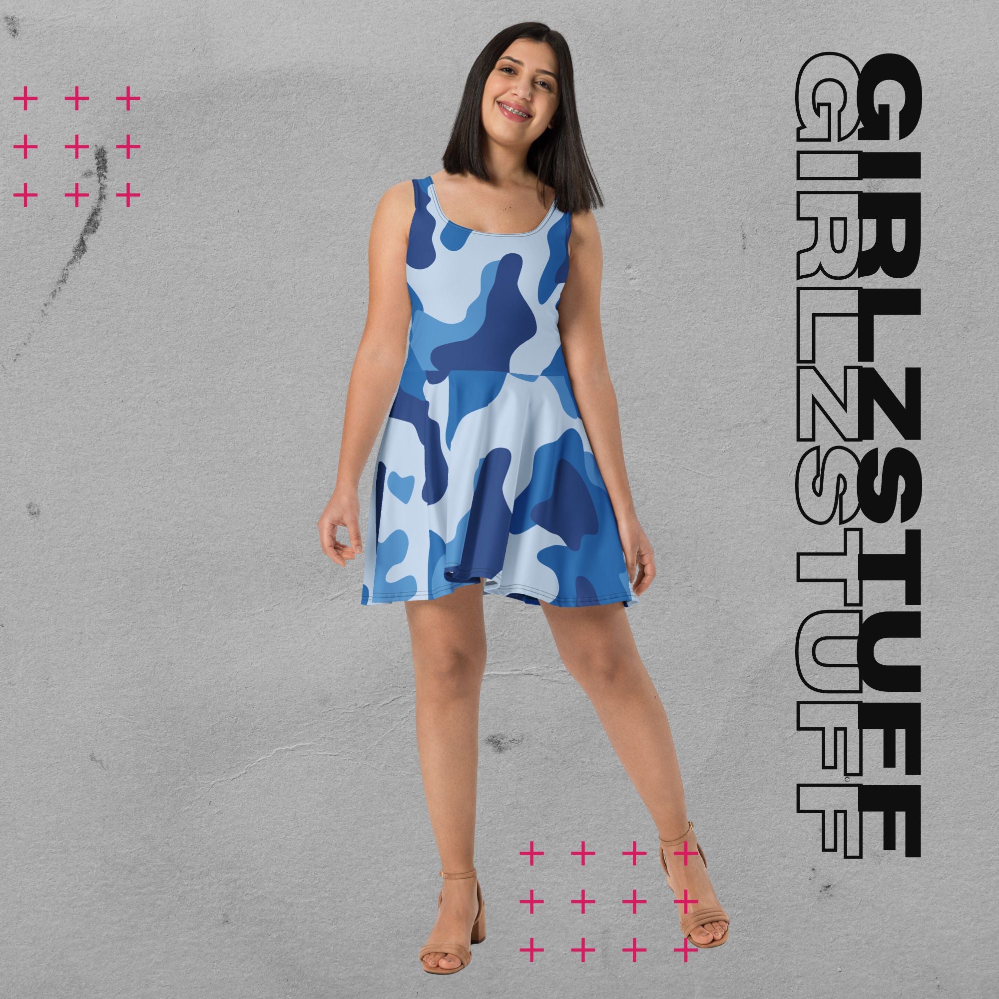 Ärmelloses Skaterkleid in Tarn Blau – sportlich, elegant & bewegungsfrei