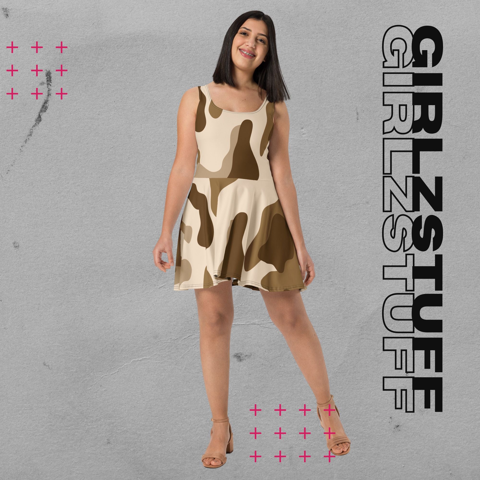 Ärmelloses Skaterkleid in Tarn Sand – sportlich, elegant & bewegungsfrei