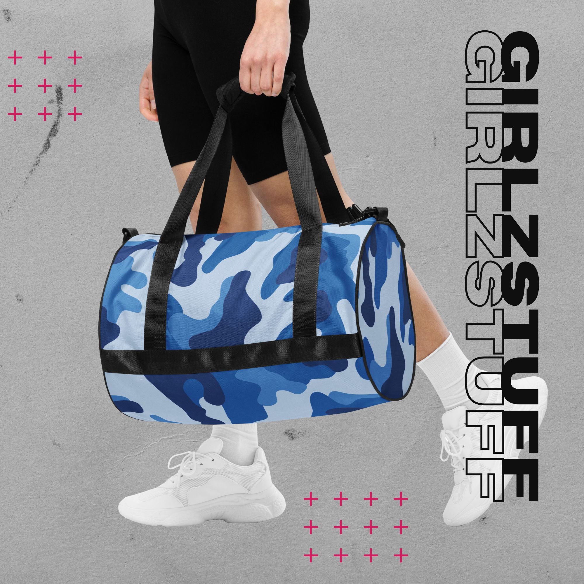 Camo Blue Sporttasche – Stark, stylisch & ready für dein Workout oder den Alltag