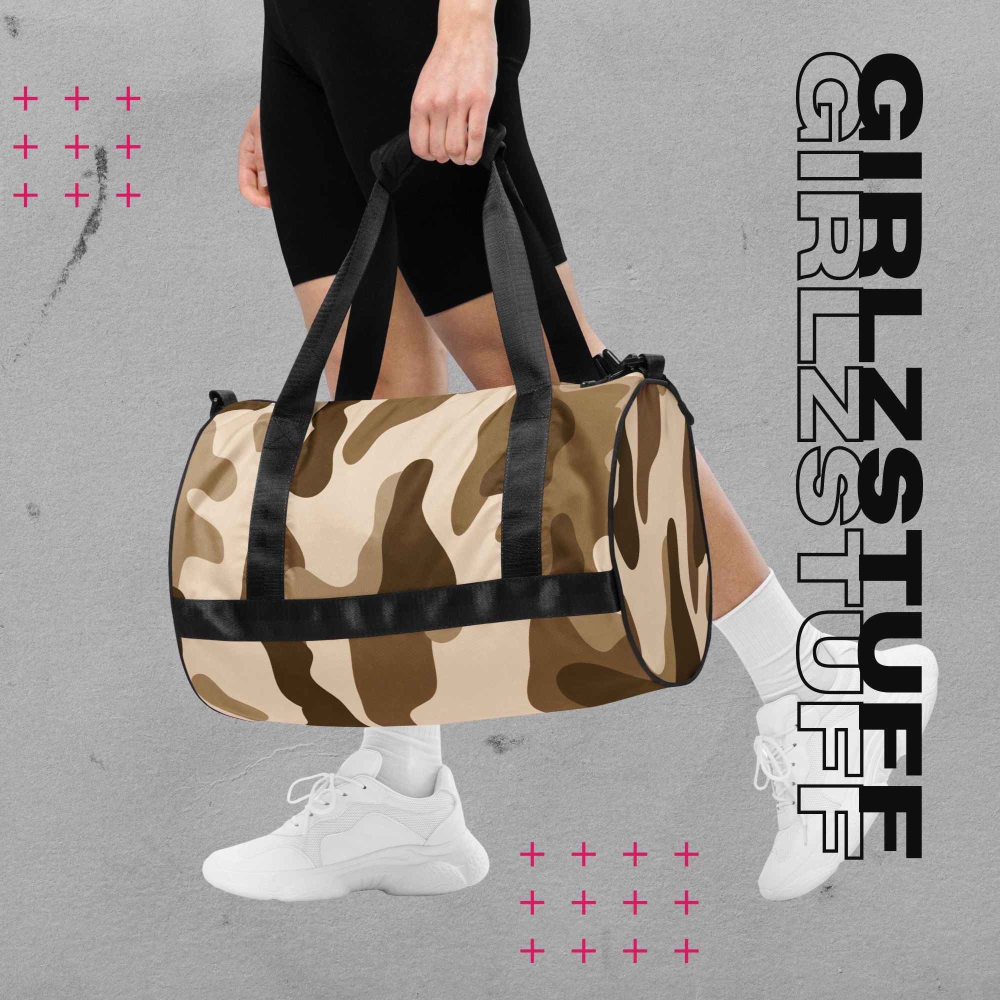 Camo Sand  Sporttasche – Stark, stylisch & ready für dein Workout oder den Alltag