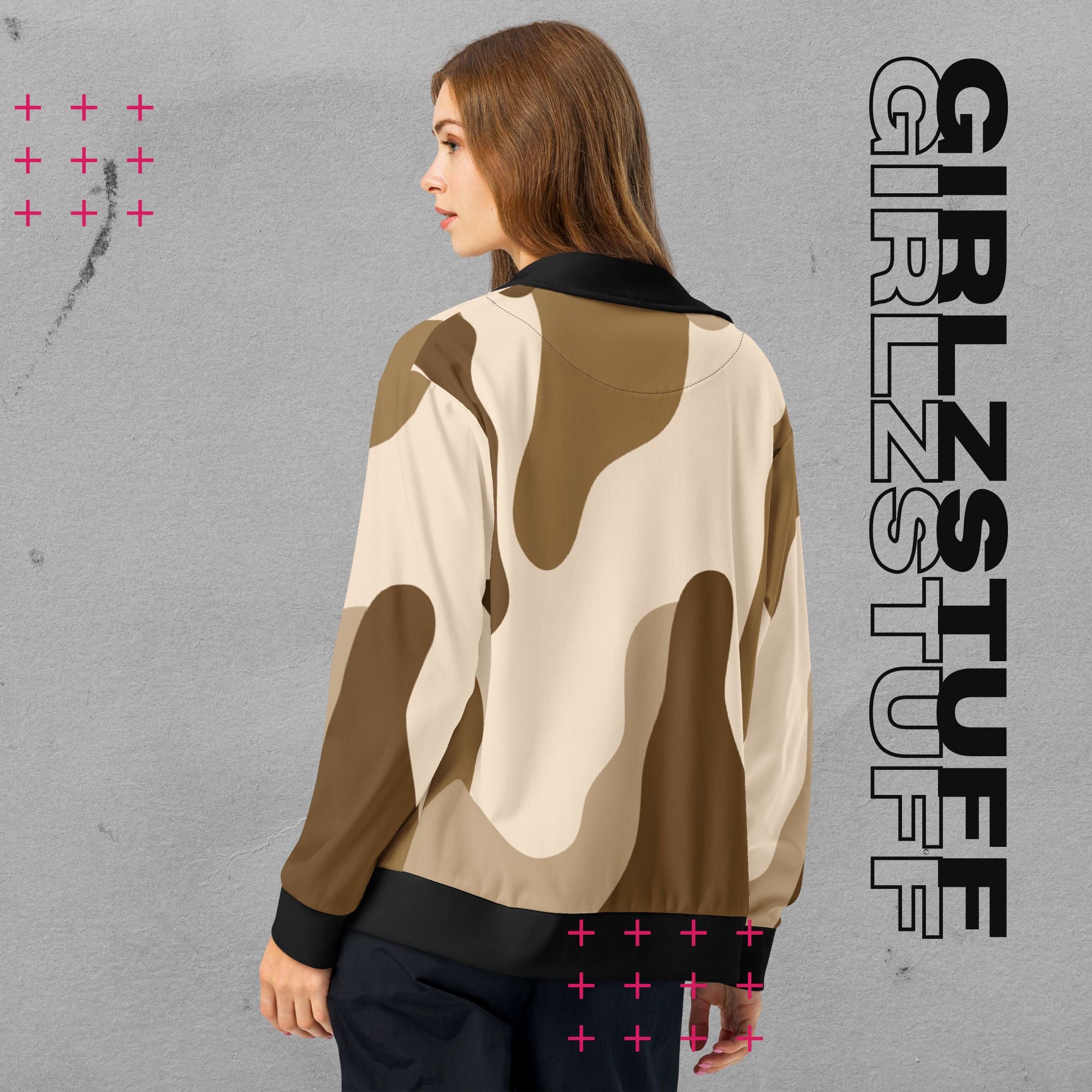 Camo Sand Zipper – Dein Go-To Layer für Bewegung & Girlzpower